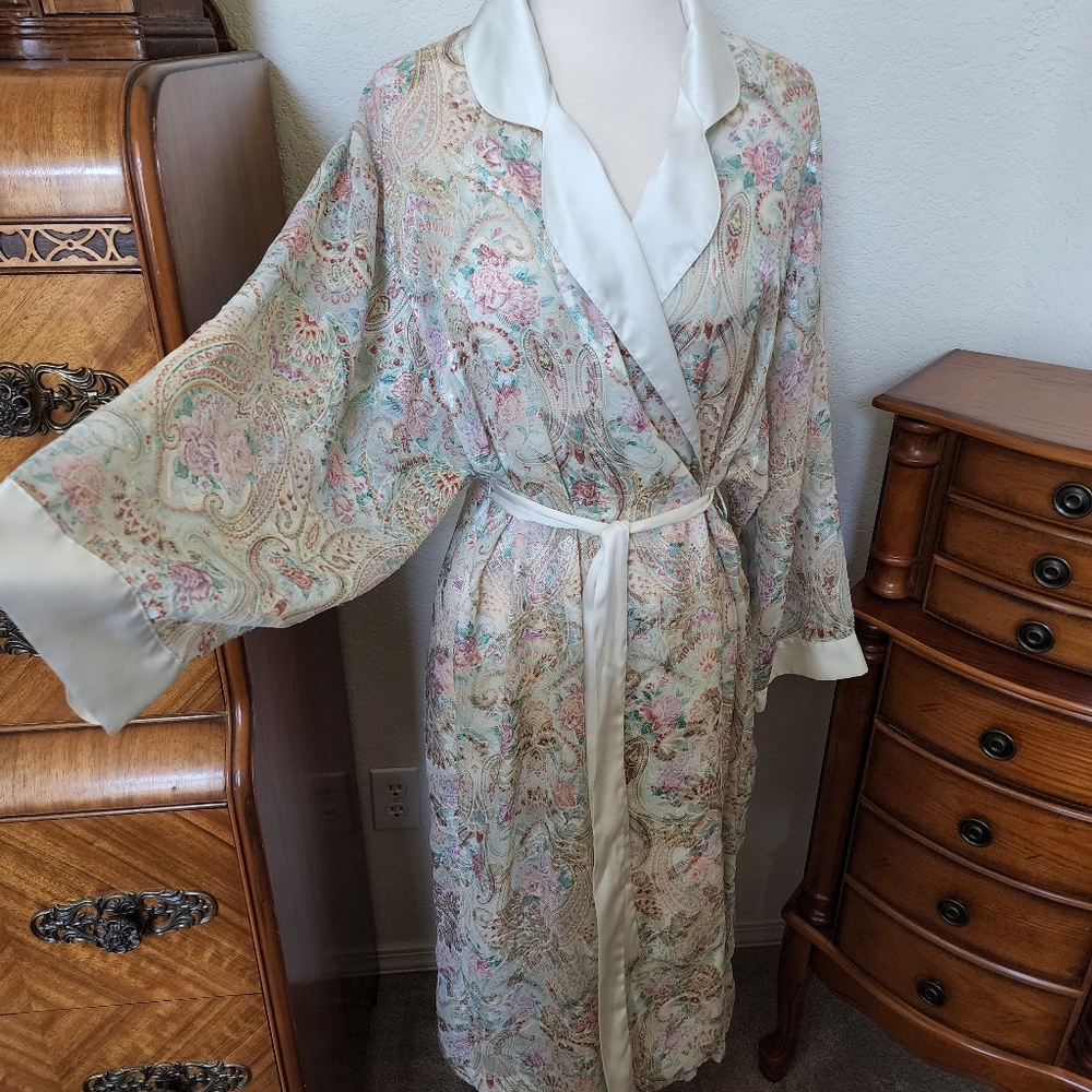 Vintage Victoria's Secret Floral Sheer Robe